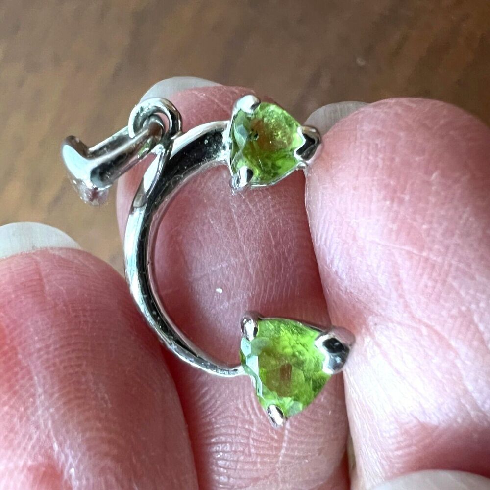 Peora Peridot Sterling Silver Necklace Pendant - Picture 12 of 16